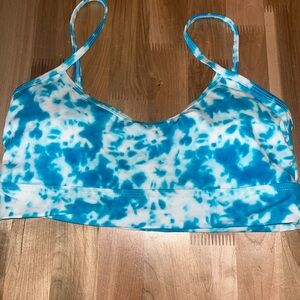Blue and White Tie-Dye bikini top